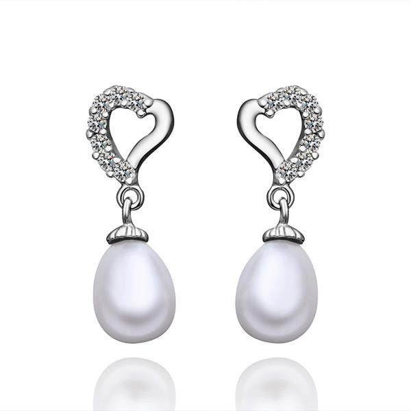silverclip on earrings for women beads imitation pearl stud cufflinks 100 hand madeball hbe22 J4U66