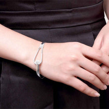 silver friendship bangle flower singlet buckle women pulseras smtb17 J4U66