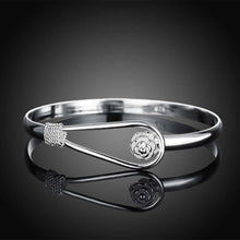silver friendship bangle flower singlet buckle women pulseras smtb17 J4U66