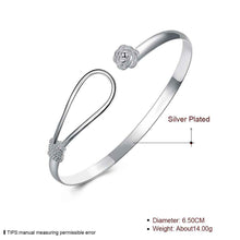 silver friendship bangle flower singlet buckle women pulseras smtb17 J4U66