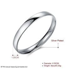 silver friendship bangle glossy oval women bracelet 100 hand madeball smtb1 J4U66