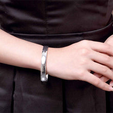 silver friendship bangle glossy oval women bracelet 100 hand madeball smtb1 J4U66