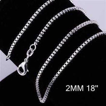 silver plated chains 2m 1 24inch box collier plastron smtc00 J4U66