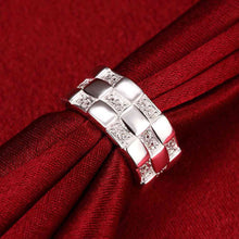 silver plated rings for men square anel collier plastron smtr01 J4U66