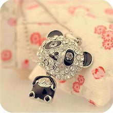 Imitation Diamond Sweater Chain Necklace Cute Panda Jewelry N001 10g J4U66