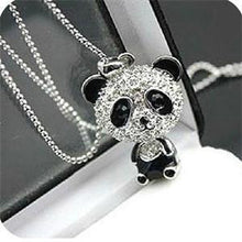 Imitation Diamond Sweater Chain Necklace Cute Panda Jewelry N001 10g J4U66