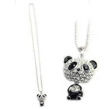 Imitation Diamond Sweater Chain Necklace Cute Panda Jewelry N001 10g J4U66