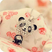 Imitation Diamond Sweater Chain Necklace Cute Panda Jewelry N001 10g J4U66