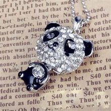 Imitation Diamond Sweater Chain Necklace Cute Panda Jewelry N001 10g J4U66
