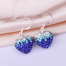 shamballa channel earrings biue love crystal brinco charms sbe0 J4U66