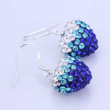 shamballa channel earrings biue love crystal brinco charms sbe0 J4U66