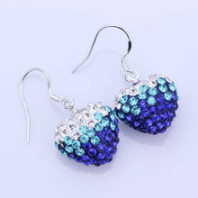 shamballa channel earrings biue love crystal brinco charms sbe0 J4U66