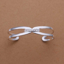 silver bangles women bracelet smtb12 J4U66
