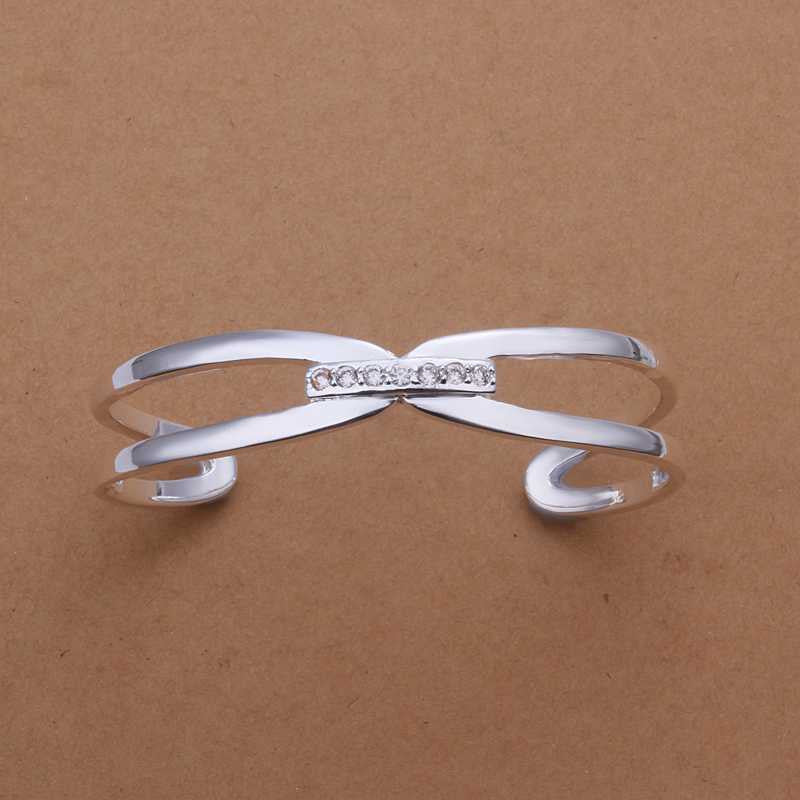silver bangles women bracelet smtb12 J4U66