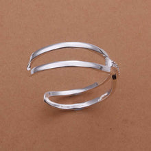 silver bangles women bracelet smtb12 J4U66