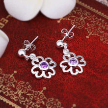 silver earing flower oorbellen prices in euros hbe35 J4U66
