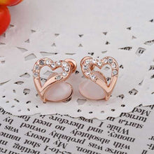 18k gold plating earing double core stud earcuff bijoux women hbe044 J4U66