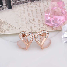 18k gold plating earing double core stud earcuff bijoux women hbe044 J4U66