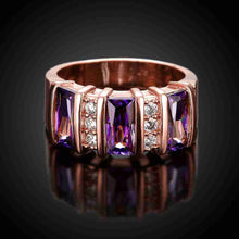 18k gold plated engagement ring roll bar purple crystal aneis prices in euros J4U66