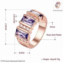 18k gold plated engagement ring roll bar purple crystal aneis prices in euros J4U66