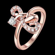 18k gold plated rings for men crystal connection anillos charms J4U66