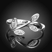 18k gold plated wedding ring leaves sprout ring men sport J4U66