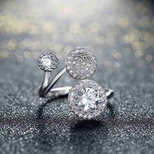 silver wedding rings three mushrooms bague femme elegant hbr2 J4U66