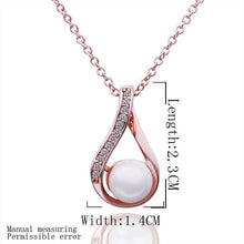 austrian crystal necklace men pink round pearcollares joyas J4U66
