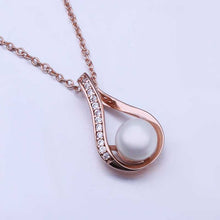 austrian crystal necklace men pink round pearcollares joyas J4U66