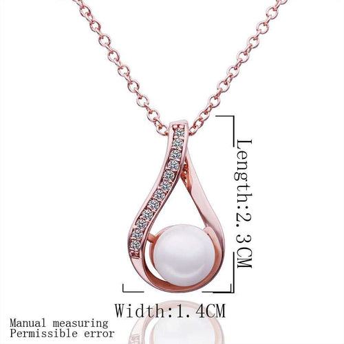 austrian crystal necklace men pink round pearcollares joyas J4U66