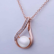 austrian crystal necklace men pink round pearcollares joyas J4U66