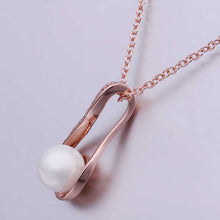 austrian crystal necklace men pink round pearcollares joyas J4U66