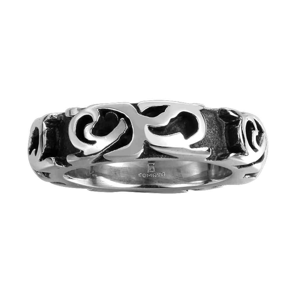 maya stainless steel wedding ring engraved texture anel feminino elegant hbr117 J4U66
