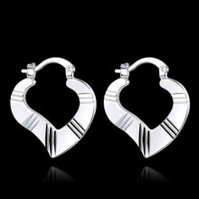 silver earrings for women artistic heart shaped clip brincos de festa floating charms smte J4U66