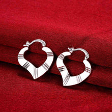 silver earrings for women artistic heart shaped clip brincos de festa floating charms smte J4U66