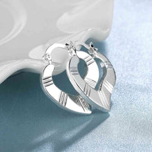 silver earrings for women artistic heart shaped clip brincos de festa floating charms smte J4U66