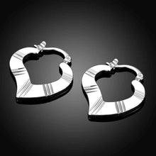 silver earrings for women artistic heart shaped clip brincos de festa floating charms smte J4U66