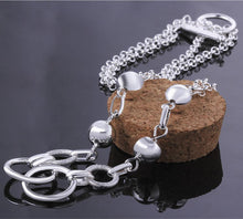 silver plated charms bracelet circle easy style pulseira masculina bijoux women smth351 J4U66