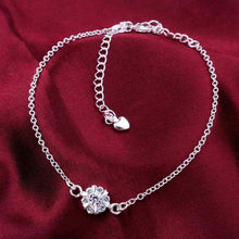 silver plated anklet clo zuan foot chain bijoux smta032 J4U66