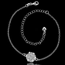 silver plated anklet clo zuan foot chain bijoux smta032 J4U66