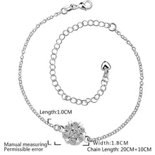silver plated anklet clo zuan foot chain bijoux smta032 J4U66