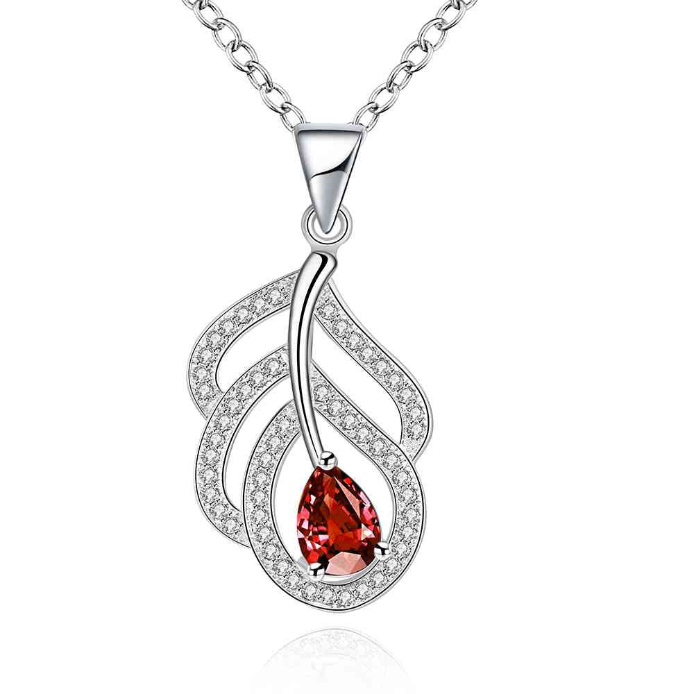 silver plated necklaces pendants insets hollow leaf colar feminino elegant smtn742 J4U66