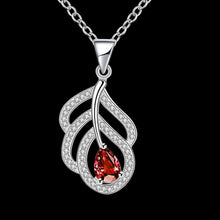 silver plated necklaces pendants insets hollow leaf colar feminino elegant smtn742 J4U66