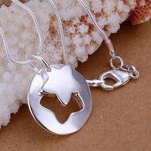 silver plated pendants couple starcollane men jewelry J4U66