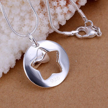 silver plated pendants couple starcollane men jewelry J4U66