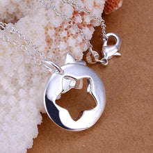 silver plated pendants couple starcollane men jewelry J4U66