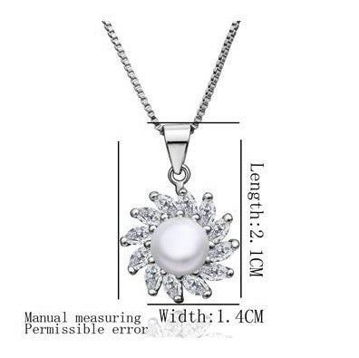 imitation pearl pendants gear beads collares gift for her J4U66