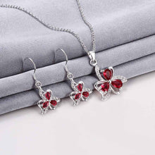 silver plated jewelry sets blossom necklace earring costume jewellery J4U66