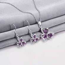 silver plated jewelry sets blossom necklace earring costume jewellery J4U66