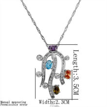 18k gold plating necklaces amp pendants silver flower plants collane collier plastron femme J4U66